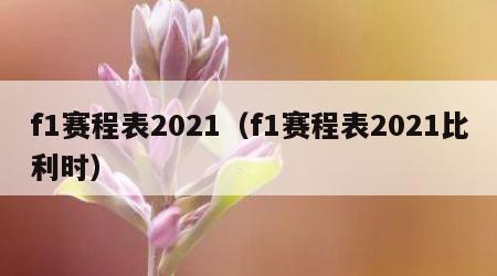 f1赛程表2021（f1赛程表2021比利时）