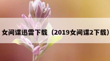 女间谍迅雷下载（2019女间谍2下载）