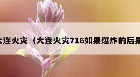 大连火灾（大连火灾716如果爆炸的后果）