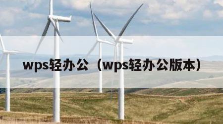 wps轻办公（wps轻办公版本）