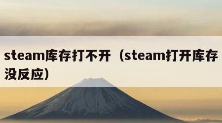 steam库存打不开（steam打开库存没反应）