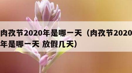 肉孜节2020年是哪一天（肉孜节2020年是哪一天 放假几天）