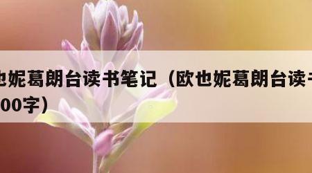 欧也妮葛朗台读书笔记（欧也妮葛朗台读书笔记500字）