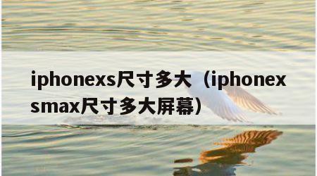 iphonexs尺寸多大（iphonexsmax尺寸多大屏幕）