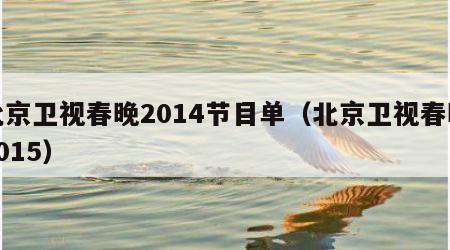 北京卫视春晚2014节目单（北京卫视春晚2015）