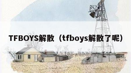 TFBOYS解散（tfboys解散了呢）