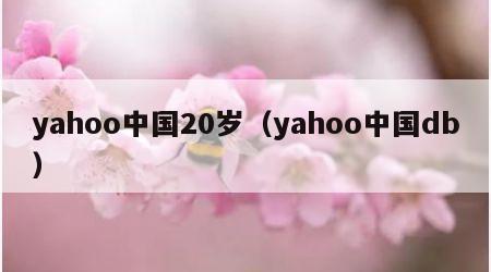 yahoo中国20岁（yahoo中国db）