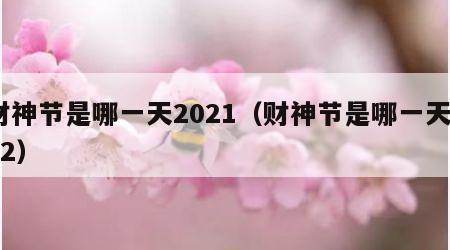 财神节是哪一天2021（财神节是哪一天202）