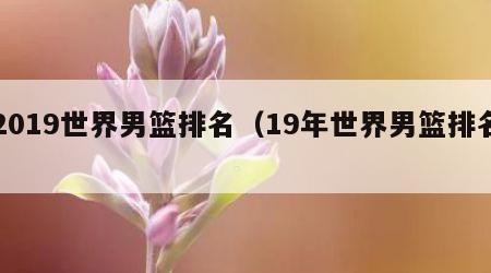 2019世界男篮排名（19年世界男篮排名）