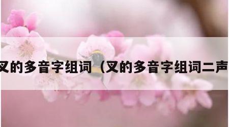 叉的多音字组词（叉的多音字组词二声）