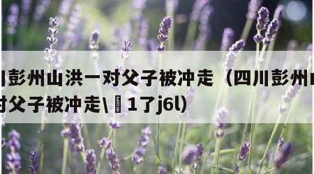 四川彭州山洪一对父子被冲走（四川彭州山洪一对父子被冲走\▽1了j6l）