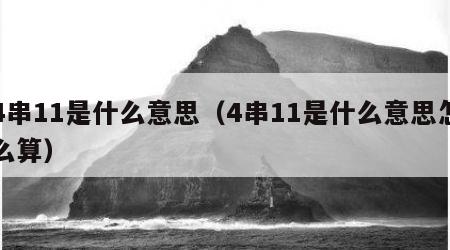 4串11是什么意思（4串11是什么意思怎么算）