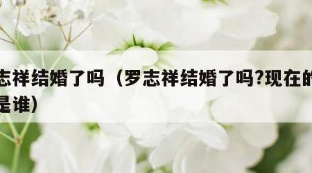 罗志祥结婚了吗（罗志祥结婚了吗?现在的女友是谁）