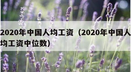 2020年中国人均工资（2020年中国人均工资中位数）