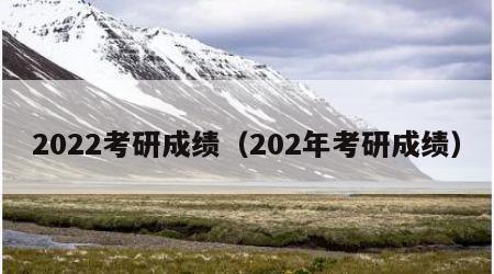 2022考研成绩（202年考研成绩）