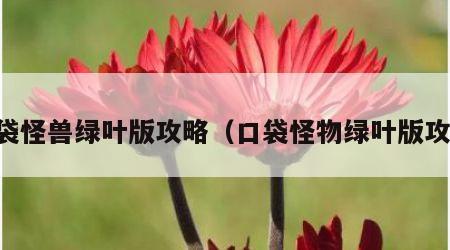 口袋怪兽绿叶版攻略（口袋怪物绿叶版攻略）